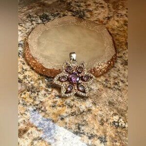 Turkish Flower Amethyst Pendant